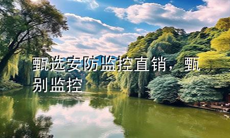 甄选安防监控直销，甄别监控