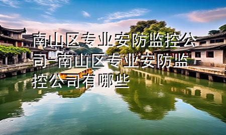 南山区专业安防监控公司-南山区专业安防监控公司有哪些