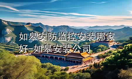 如皋安防监控安装哪家好-如皋安装公司