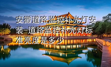 安徽道路监控补光灯安装-道路监控补光灯标准亮度是多少