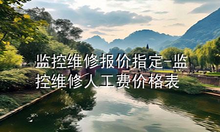 监控维修报价指定-监控维修人工费价格表